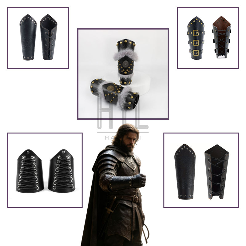 Cosplay Props - Manopla Medieval Steampunk Retro de Couro