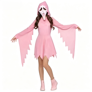 Cosplay Floating Prop - Máscara de fantasma rosa brilhante para