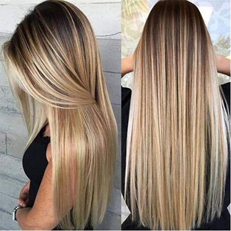 Wig Fiber Net - Peruca feminina de cabelo liso longo
